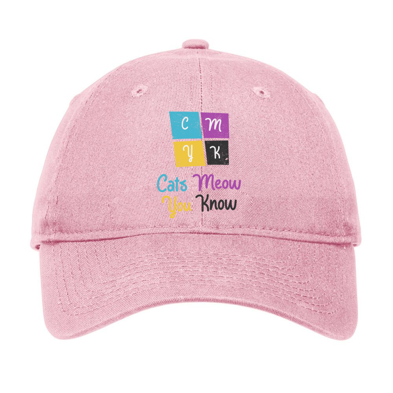 Cmyk Colors Cat Joke Hippie Adjustable Cap by caplisigoshar | Artistshot