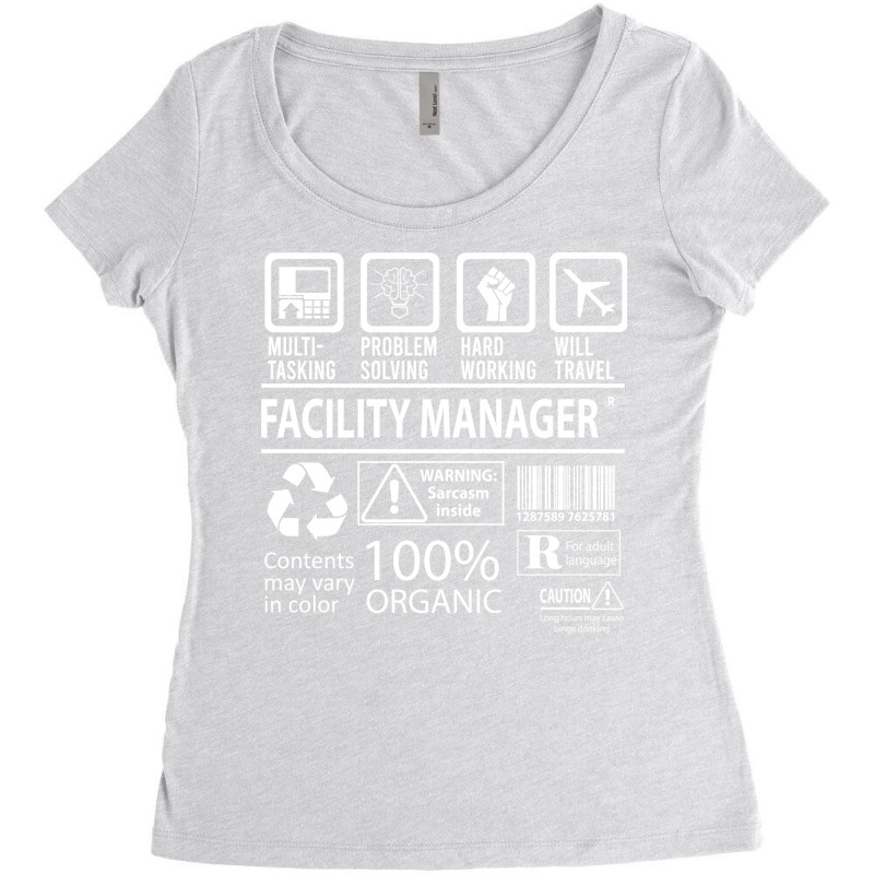 Facility Manager T  Multitasking Certified Job Gift Item Tee Women's Triblend Scoop T-shirt by layangroudaf | Artistshot