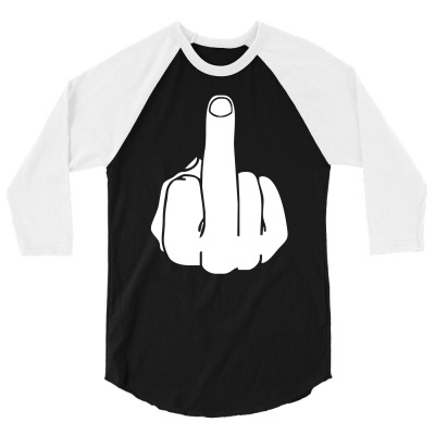 Middle Finger 3/4 Sleeve Shirt Designed By Cuser388