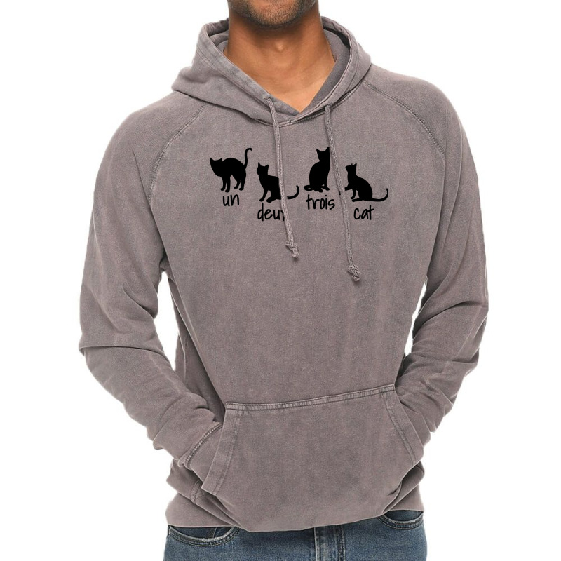 Un Deux Trois Cat Nostalgia Vintage Hoodie | Artistshot