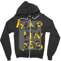 3d Effect Scrambled Letter Of Happiness Tumblr Zipper Hoodie | Artistshot