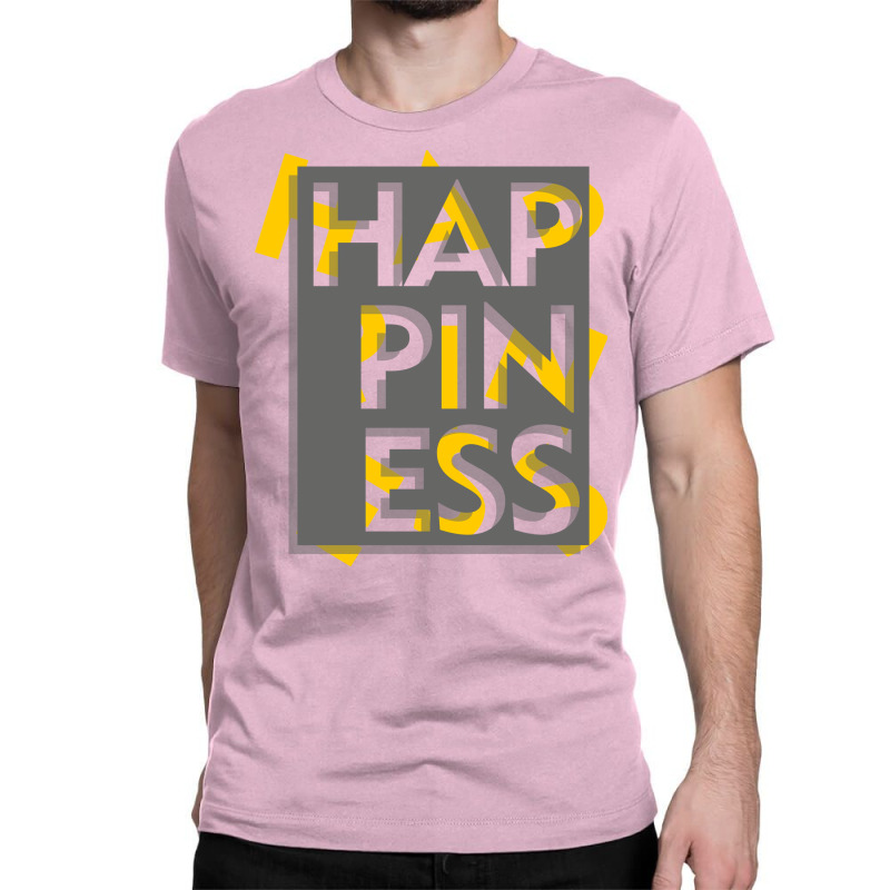 3d Effect Scrambled Letter Of Happiness Tumblr Classic T-shirt by ntifuolvierd | Artistshot