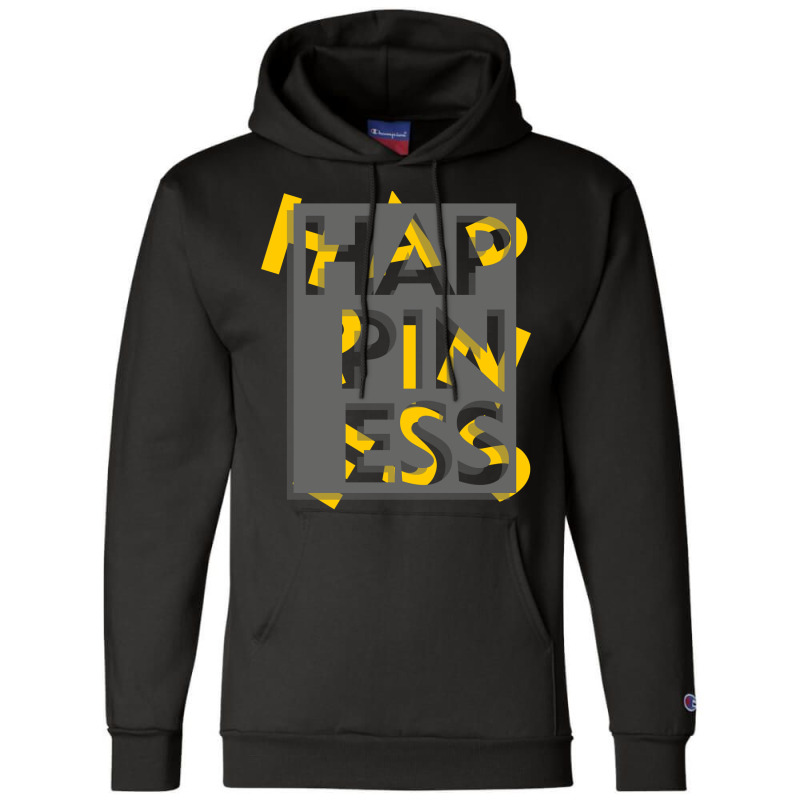 3d Effect Scrambled Letter Of Happiness Tumblr Champion Hoodie by ntifuolvierd | Artistshot