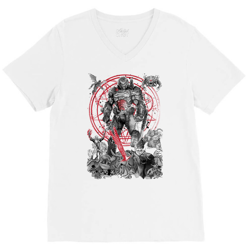 The Hell Walker Girl V-neck Tee | Artistshot