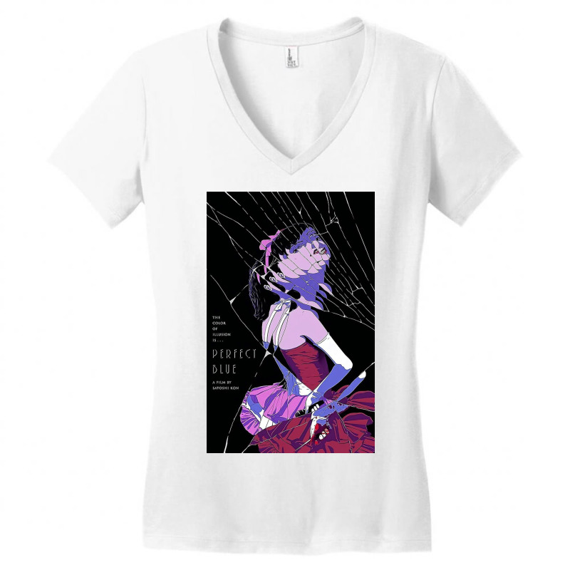 Perfect Blue Poster Women's V-Neck T-Shirt by hattieholt | Artistshot