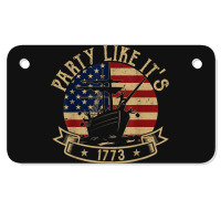 Party Like It's 1773 Funny Us History Boston Tea Vintage Motorcycle License Plate | Artistshot