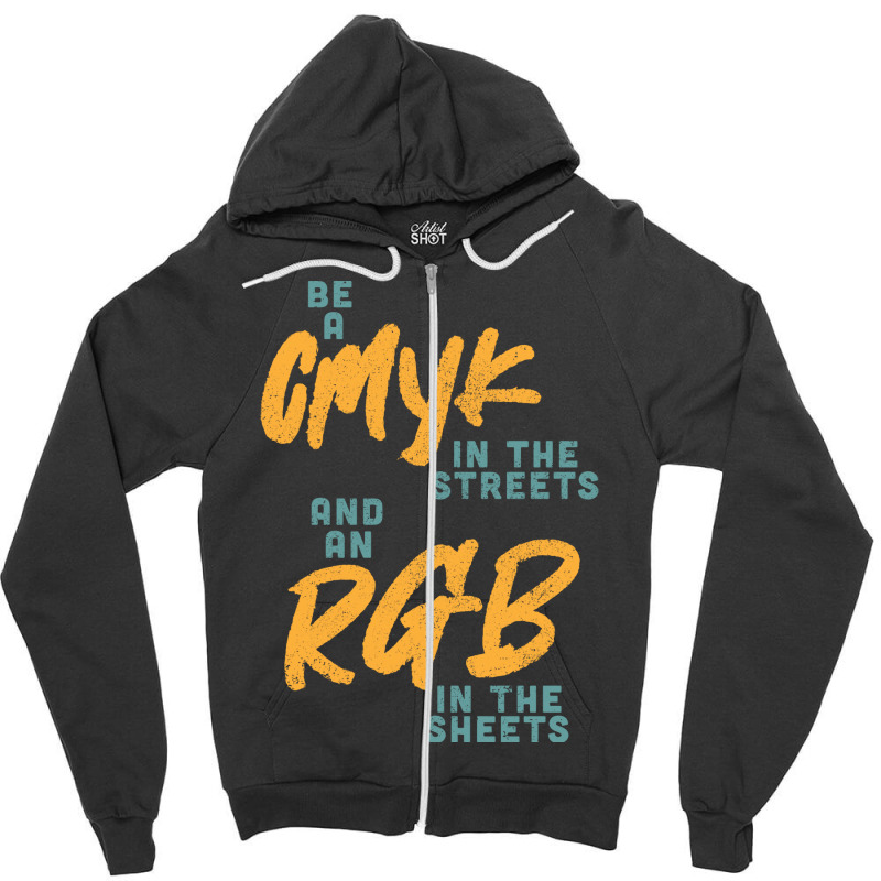 Cmyk In The Streets Cute Zipper Hoodie by schalforlays | Artistshot