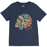 Indian Skull Chief Travel V-neck Tee | Artistshot