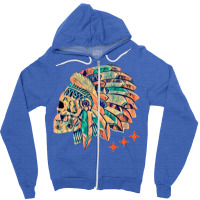 Indian Skull Chief Travel Zipper Hoodie | Artistshot