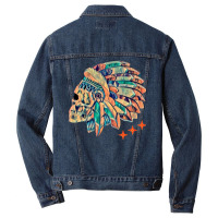 Indian Skull Chief Travel Men Denim Jacket | Artistshot