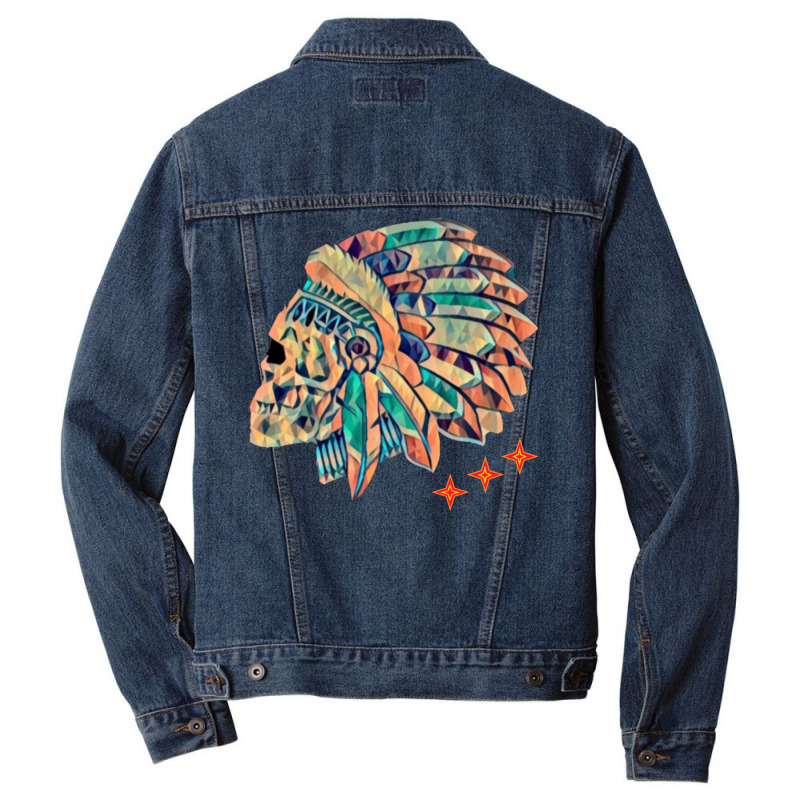 Indian Skull Chief Travel Men Denim Jacket by tindalberkay9 | Artistshot