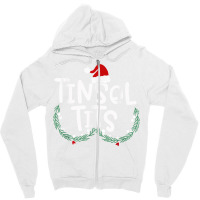 Tinsel Tits And Jingle Balls Funny Matching Christmas Couple Hippie Zipper Hoodie | Artistshot