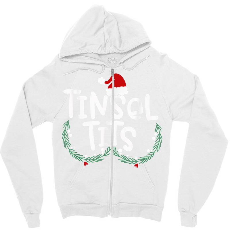 Tinsel Tits And Jingle Balls Funny Matching Christmas Couple Hippie Zipper Hoodie | Artistshot