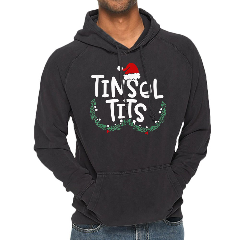 Tinsel Tits And Jingle Balls Funny Matching Christmas Couple Hippie Vintage Hoodie | Artistshot