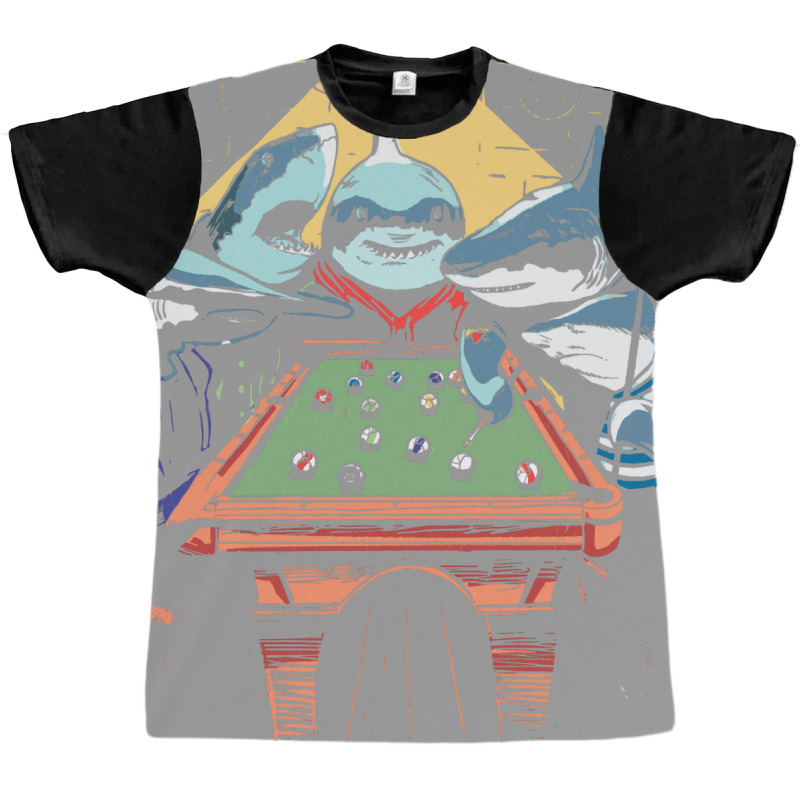 Pool Sharks Shark Billiards Game Travel Graphic T-shirt by nocniwignera | Artistshot