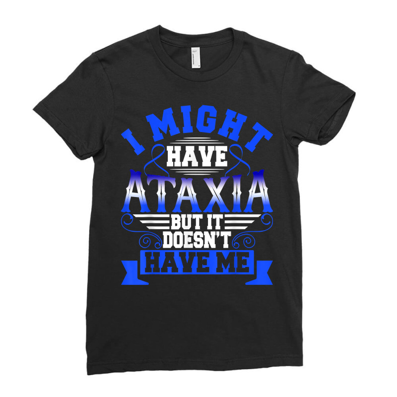 Ataxia Neurological Sign Hemiataxia Blue Ribbon Neurologists T Shirt Ladies Fitted T-Shirt by polioukhi | Artistshot