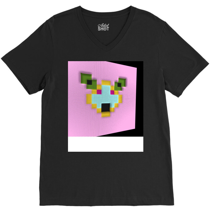 3d Face Summer V-Neck Tee by cunodemskap | Artistshot