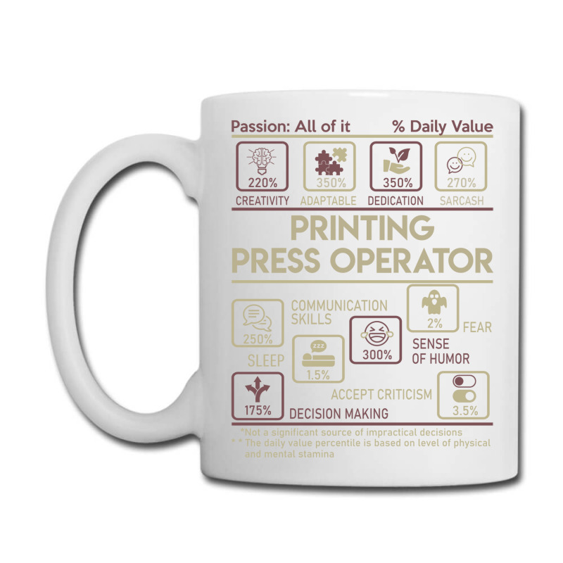 Printing Press Operator T  Multitasking Daily Value Gift Item Tee Coffee Mug | Artistshot