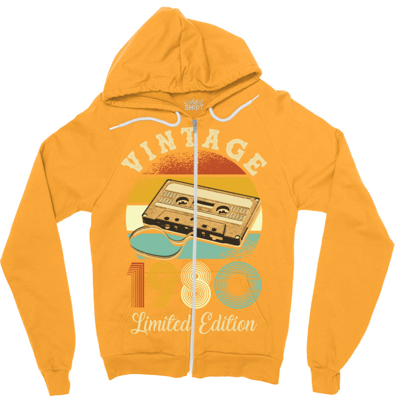 Vintage 1980 Cool Zipper Hoodie by tindalberkay9 | Artistshot