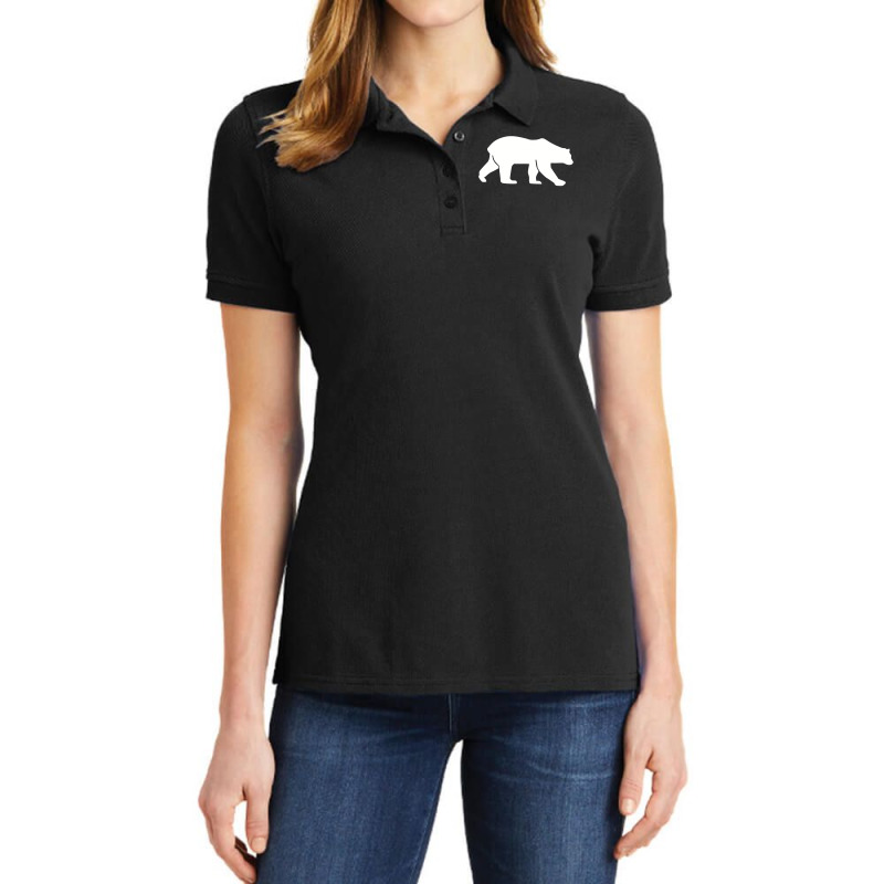 Walking Polar Bear  Copy Ladies Polo Shirt by JohnNichols89123 | Artistshot