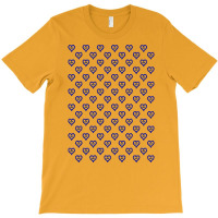 Love Heart In Blue Color Pattern Blue T-shirt | Artistshot