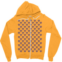 Love Heart In Blue Color Pattern Blue Zipper Hoodie | Artistshot