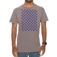 Love Heart In Blue Color Pattern Blue Vintage T-shirt | Artistshot