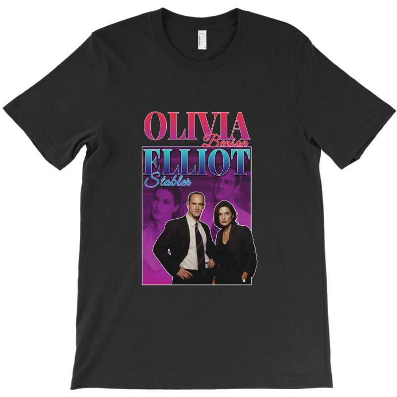 Olivia Benson & Elliot Stabler 90s Inspired Vintage Homage Condensed T-shirt | Artistshot