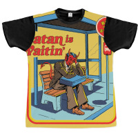 Satan Is Waitin' Graphic T-shirt | Artistshot