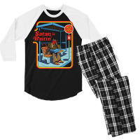 Satan Is Waitin' Men's 3/4 Sleeve Pajama Set | Artistshot