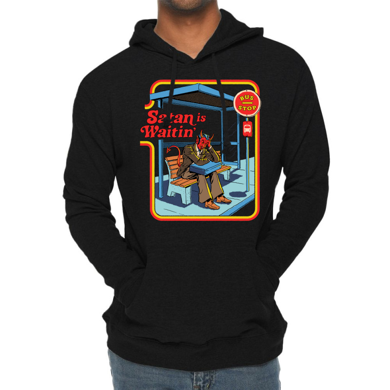 Satan Is Waitin' Lightweight Hoodie | Artistshot