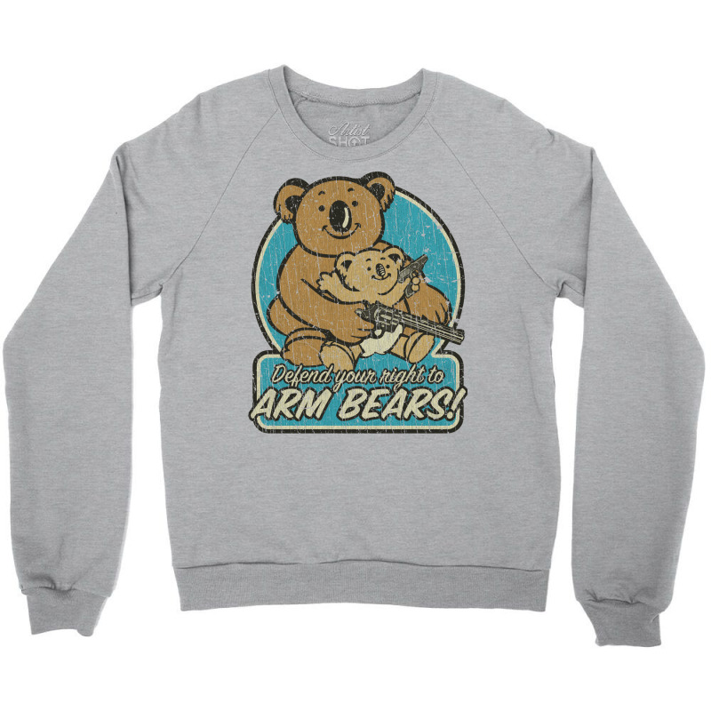 Defend Your Right To Arm Bears 1998 Humor Crewneck Sweatshirt by oskenhebaap | Artistshot