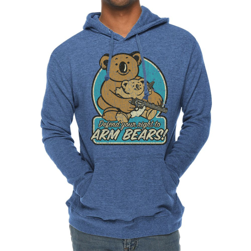 Defend Your Right To Arm Bears 1998 Humor Lightweight Hoodie by oskenhebaap | Artistshot