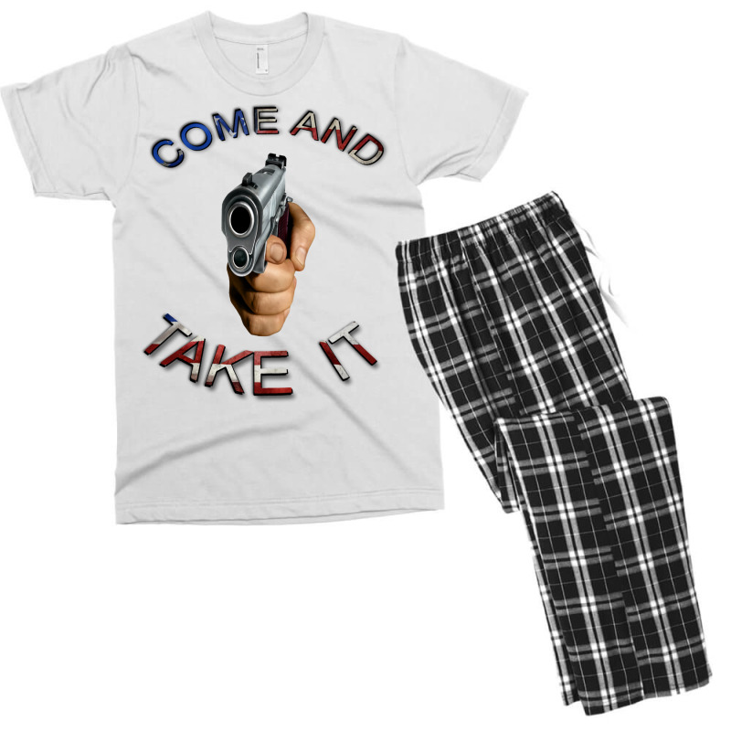 Come And Take It Gun Weapon 2nd Amendment Cute Men's T-shirt Pajama Set by yezinagibir | Artistshot