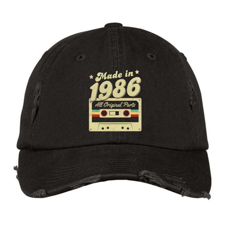 Made In 1986 Retro Vintage Cap by suitonaghm6 | Artistshot