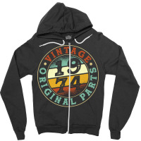 Vintage 1974 Parts Funny Zipper Hoodie | Artistshot