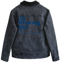 Film Girl 3d Printing Unisex Sherpa-lined Denim Jacket | Artistshot