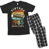 Vintage 1985 Girl Men's T-shirt Pajama Set | Artistshot