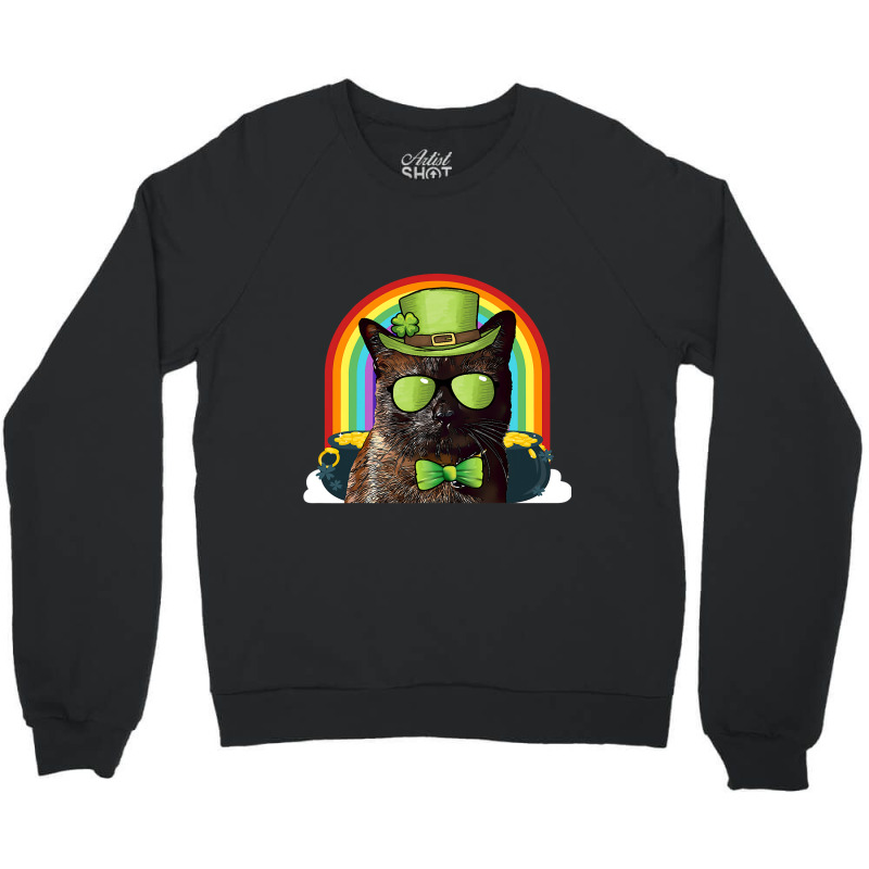 Havana Brown Cat Leprechaun Funny St Patricks Day Crewneck Sweatshirt | Artistshot