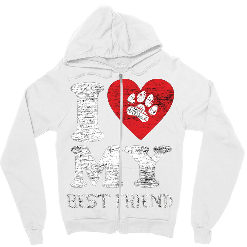 I Love My Best Friend Aesthetic Zipper Hoodie | Artistshot