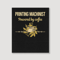 Powered By Coffee Printing Machinist Boy Portrait Canvas Print | Artistshot