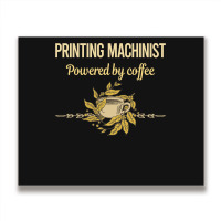 Powered By Coffee Printing Machinist Boy Metal Print Horizontal | Artistshot