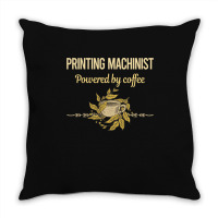 Powered By Coffee Printing Machinist Boy Throw Pillow | Artistshot