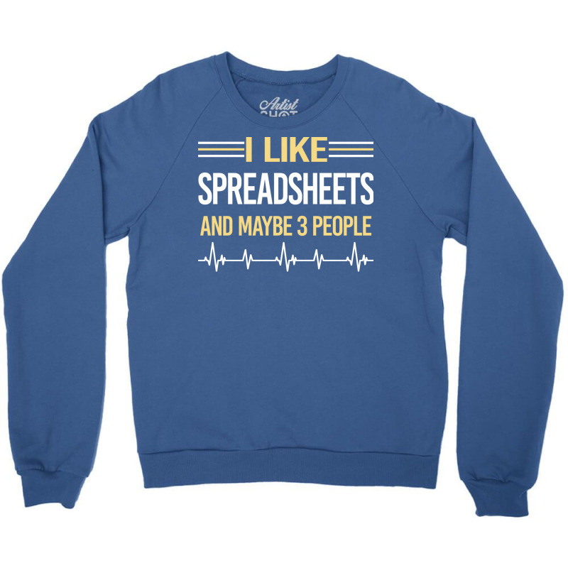 3 People Spreadsheet Spreadsheets Girl Crewneck Sweatshirt | Artistshot