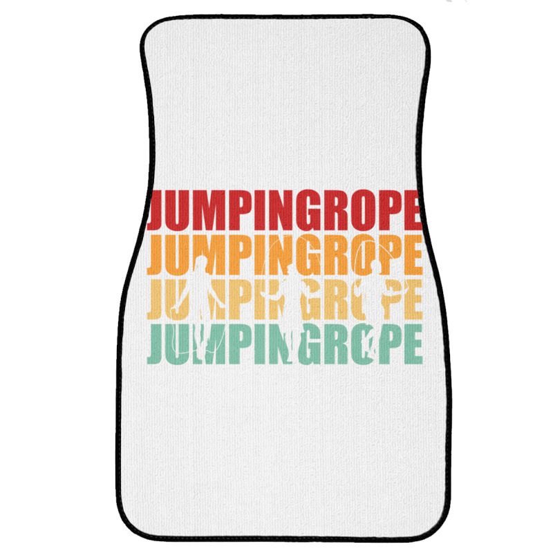 Retro Jumping Rope Skipping Fitness Pullover Hoodie Front Car Mat | Artistshot