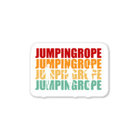 Retro Jumping Rope Skipping Fitness Pullover Hoodie Sticker | Artistshot