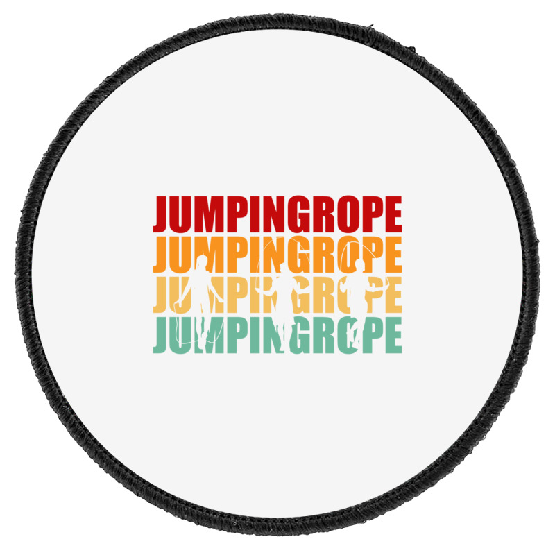 Retro Jumping Rope Skipping Fitness Pullover Hoodie Round Patch | Artistshot