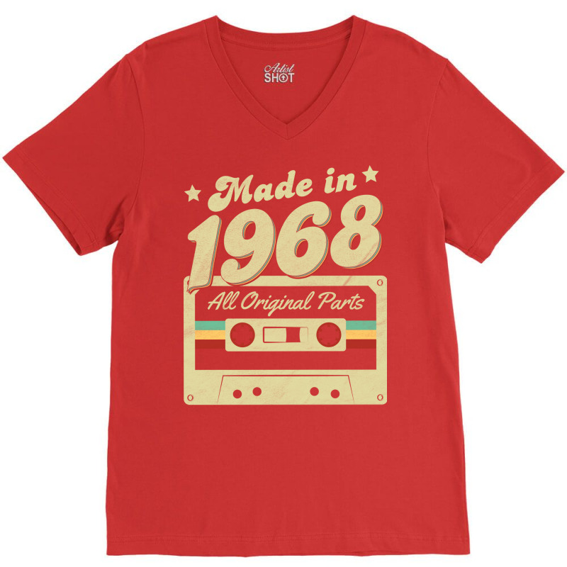 Made In 1968 Funny V-Neck Tee by mossovtrujiol | Artistshot