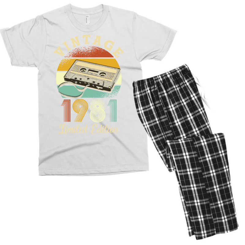 Vintage 1981 Aesthetic Men's T-shirt Pajama Set | Artistshot