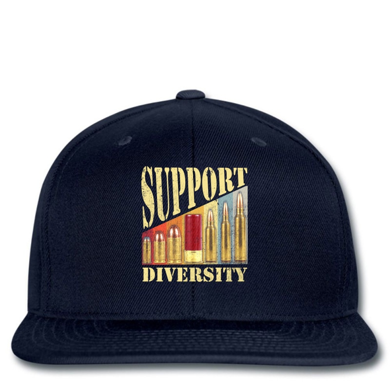 Support Diversity Gun Bullets Veteran Soldier Vintage Girl Printed Hat | Artistshot